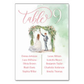 Cartes de Table de Mariage Floral Rustique Plan de (Dos)