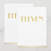 Cartes de table de mariage Gold And White Great Ga (Devant / Derrière)