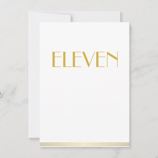 Cartes de table de mariage Gold And White Great Ga (Devant)