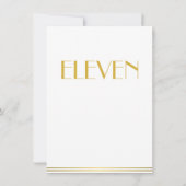 Cartes de table de mariage Gold et Blanc Great Gat (Dos)