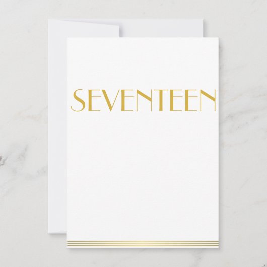 Cartes de table de mariage Gold Great Gatsby Dix-s (Devant)