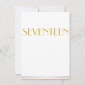 Cartes de table de mariage Great Gatsby dorées pou (Dos)