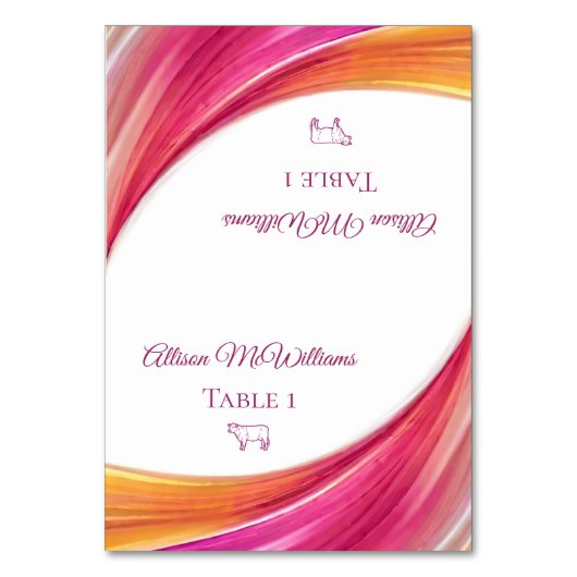 Cartes de table de mariage - Icône de viande - (Par défaut)