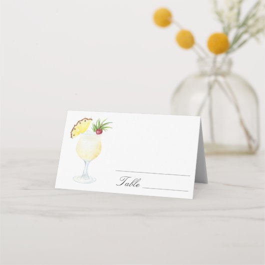 Cartes de table de mariage Pina Colada Cocktail (Devant)