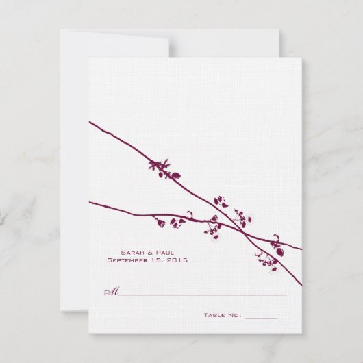 Cartes de table de mariage pour tente pliable à mo (Devant)