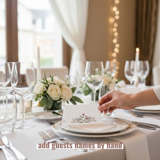 Cartes de table de mariage pour un charmant couple