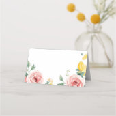 Cartes de Table de Mariage Rose & Citron Méditerra (Dos)
