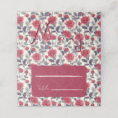 Cartes de Table de Mariage Rose Mignonne (Extérieur déplié)