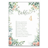 Cartes de Table de Mariage Rose Romantique Plan de (Par défaut)