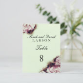 Cartes de table de mariage Rose Vintage (Debout devant)