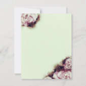 Cartes de table de mariage Rose Vintage (Dos)