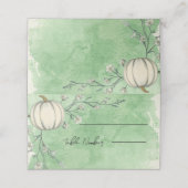 Cartes de table de mariage Rustique Vert Automne C (Extérieur déplié)