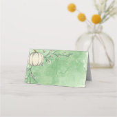 Cartes de table de mariage Rustique Vert Automne C (Dos)