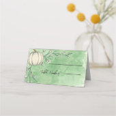 Cartes de table de mariage Rustique Vert Automne C (Devant)