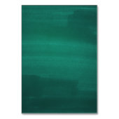 Cartes de table de mariage vert foncé. Émeraude mo (Dos)