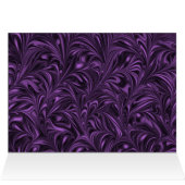 Cartes de table de mariage violet et noir (Intérieur Horizontal (haut))