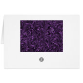 Cartes de table de mariage violet et noir (Dos Horizontal)