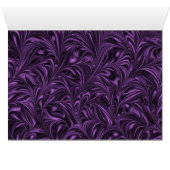Cartes de table de mariage violet et noir (Intérieur Horizontal (Bas))