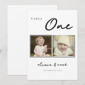 Cartes de table de mariage When We Were, Numéro de (Devant / Derrière)