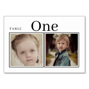 Cartes de table de mariage When We Were, numéro de