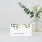 Cartes de table de Noël de mariage de feuillage de (Debout devant)