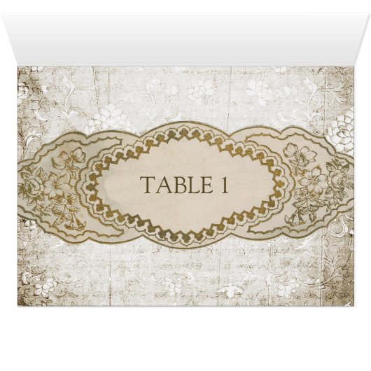 Cartes de table de réception de mariage floral vin (Intérieur Horizontal (Bas))