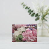 Cartes de table de réception Peonys rose et blanc (Debout devant)