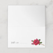 Cartes de table debout Roses Rouges de Mariage (Extérieur déplié)