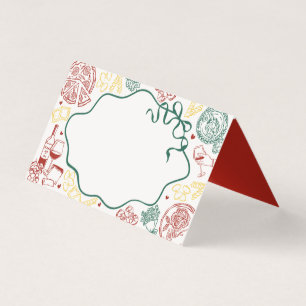 Cartes de table décoratives pour pâtes italiennes