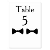 Cartes de table "Double Cravates (Par défaut)