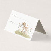 Cartes de table du Baby shower forestier (Front)