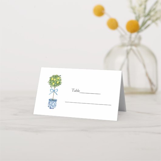 Cartes de table du citronnier (Devant)