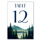 Cartes de table du Mariage de camping (Dos)