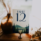 Cartes de table du Mariage de camping