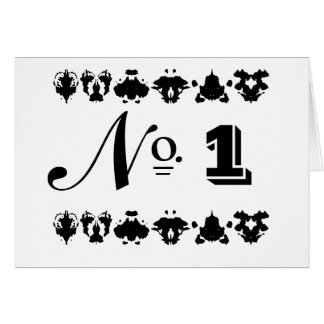 Cartes de table du Mariage Inkblot Style vintage