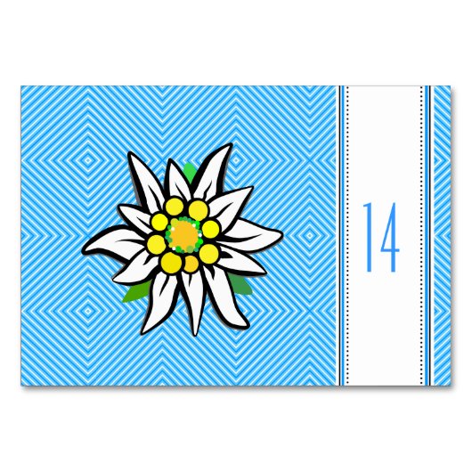 Cartes de table Edelweiss (Dos)