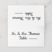 Cartes de table, élégante (Extérieur déplié)