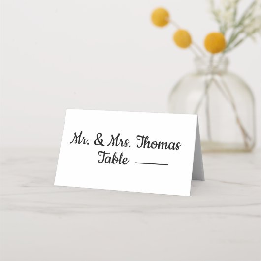 Cartes de table, élégante (Devant)