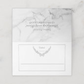 Cartes de table élégantes en marbre et Mariage de  (Extérieur déplié)