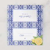 Cartes de table et de placement de mariage italien (Extérieur déplié)