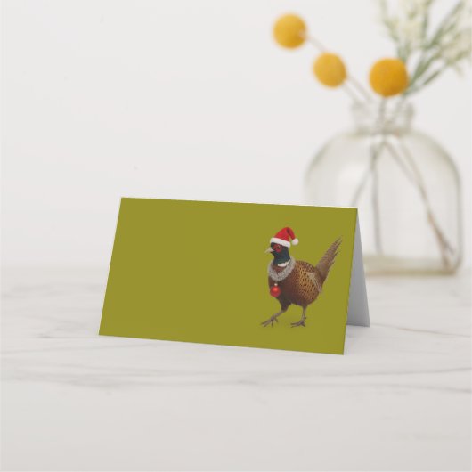 Cartes de Table Faisan Joyeux (Devant)
