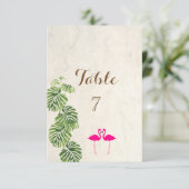 Cartes de table Flamants Tropicaux (Debout devant)