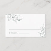 Cartes de table Fleur de Boho Vert Sauge (Devant)