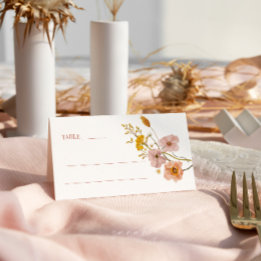 Cartes de table Fleur sauvage, Cartes de table flo