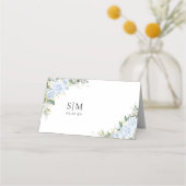 Cartes de Table Fleuries Mariage Hydrange Bleue Pl (Dos)
