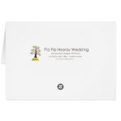 Cartes de Table Fleurs Roses Vertes Mariage (Dos Horizontal)