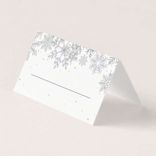 Cartes de table Flocon de neige argenté (Front)