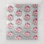 Cartes de table Floral Frosty Winter Rose mariage (Intérieur déplié)