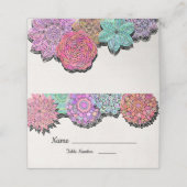 Cartes de table Floral Mexicaine Fiesta Mandala (Extérieur déplié)