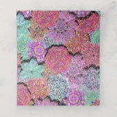 Cartes de table Floral Mexicaine Fiesta Mandala (Intérieur déplié)